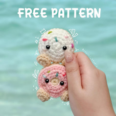 Free Crochet Pattern for Cute Donut Keychains