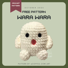 Free Crochet Pattern for Cute Fluffy Wara Wara Plushie