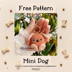 Free Crochet Pattern for Cute Mini Dog Keychain