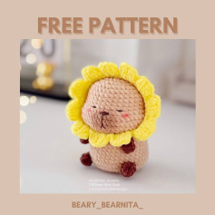 Free Crochet Pattern for Cute Sunflower Bear Amigurumi