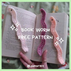 Free Crochet Pattern for Cute Worm Bookmarks