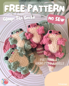 Free Crochet Pattern for Gloopi the Gecko No Sew Amigurumi