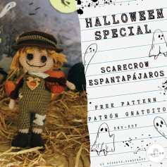 Free Crochet Pattern for Halloween Scarecrow Amigurumi Doll