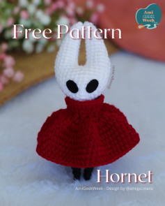 Free Crochet Pattern for Hornet from AmiGeekWeek