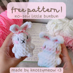 Free Crochet Pattern for No-Sew Little Bunbun Plushie