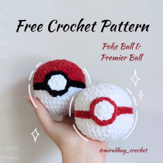 Free Crochet Pattern for Poké Ball and Premier Ball