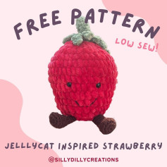 Free Pattern for Cute Jellycat Inspired Strawberry Crochet