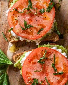 Fresh Avocado & Tomato Delight on Toast
