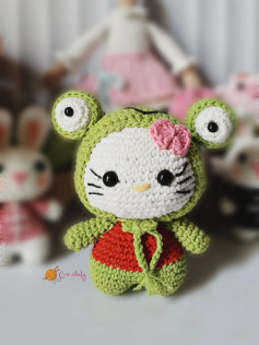 Frog Costume Hello Kitty Crochet Pattern: Cute and Adorable Designkitty frogcortum