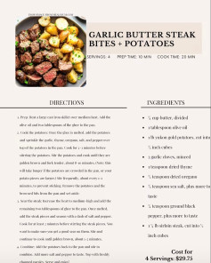 Garlic Butter Steak Bites with Golden Potatoes