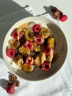 Golden Caramel Banana Yogurt Delight