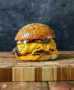 Gourmet Double Cheese Smash Burger Delight