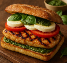 Gourmet Grilled Chicken Pesto Ciabatta Delight