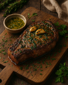 Herb-Crusted Garlic Butter Steak Delight