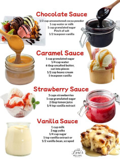Homemade dessert sauces that taste better than store-bought ones.