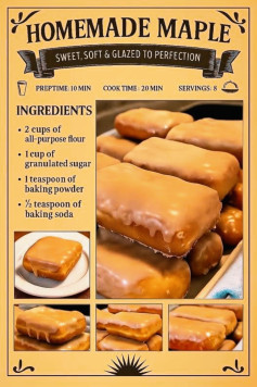 Homemade Maple Donut Bars – Sweet, Soft & Glazed to Perfection