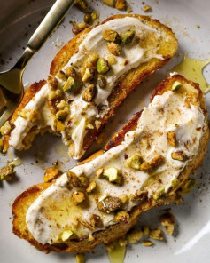 Honey Kissed Crunchy Goat Cheese Toast Delight