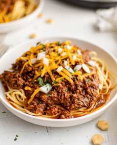 Instant Pot Cincinnati Chili Overloaded Spaghetti Delight