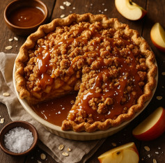 Irresistible Salted Caramel Apple Crumble Delight