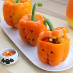 Jack-o’-Lantern Stuffed Peppers: Spooky, Savory Halloween Delight