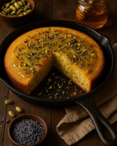 Lavender Lemon Ricotta Delight with Pistachio Crunch