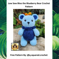 Low Sew Bloo the Blueberry Bear Crochet Pattern