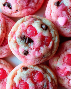 Maraschino Cherry Chocolate Chip Cookies