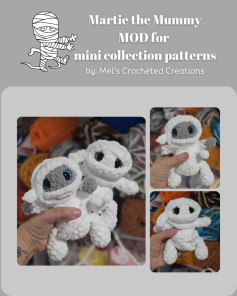 Martie the Mummy Crochet Pattern for Mini Collection