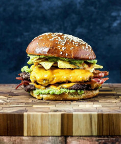 Mexi-Style Bacon Cheese Smash Burger Fiesta