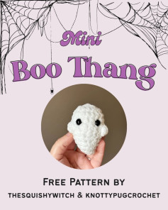 Mini Ghost Crochet Pattern for Halloween Decoration