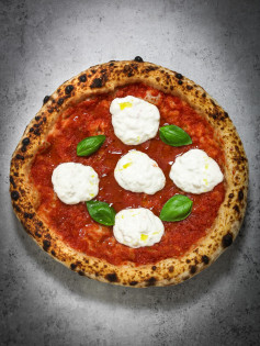 Neapolitan Delight with Burrata and Fresh Basil