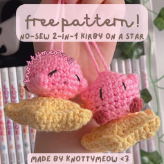 No-Sew 2-in-1 Kirby on a Star Crochet Pattern