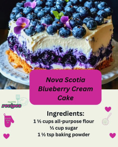 Nova Scotia Blueberry Cream Cake