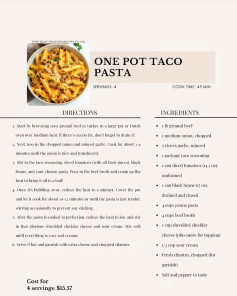 One Pot Taco Pasta Recipe: Quick, Cheesy, and Delicious Dinner for the Whole Family
