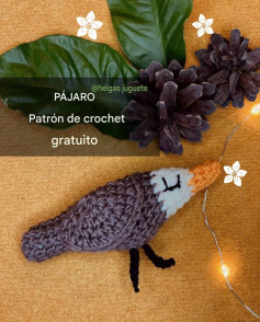 Pájaro de Crochet: Patrón Gratuito para Tejer