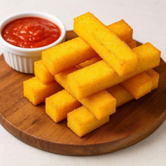 Palitos de Polenta Crocante com Queijo