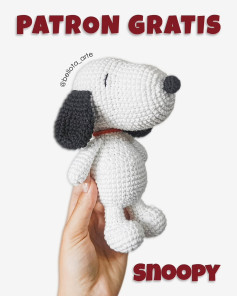 Patrón de amigurumi gratis de Snoopy para principiantes
