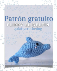 Patrón de crochet gratis: Flippy el delfín adorable