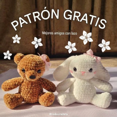 Patrón de ganchillo: Mejores amigos con lazo