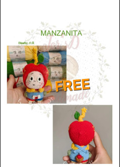 Patrón de muñeco manzanita amigurumi gratis y fácil