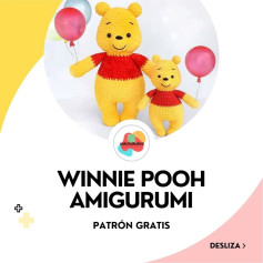 Patrón gratis de amigurumi de Winnie Pooh y globos
