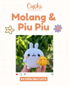 Patrón Gratuito de Molang y Piu Piu Amigurumi