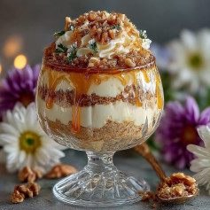 Pavê Gelado de Mel com Nozes Crocantes