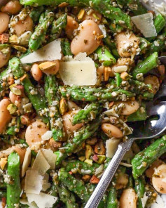 Pesto-Infused Asparagus and Bean Salad Delight