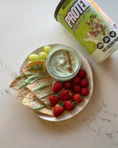Pistachio Protein Delight with Airfried Nachos