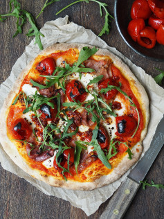 Prosciutto & Goat Cheese Delight with Sweet Peppers