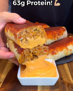Protein-Packed Cheesy Beef Burrito Delight