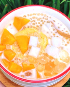 Pudding Sữa Xoài Thanh Mát Trân Châu Dẻo Thơm