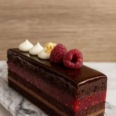 Raspberry Chocolate Delight with Salted Caramel Elegance