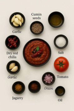 🌶Red Chilli Tomato Chutney Recipe